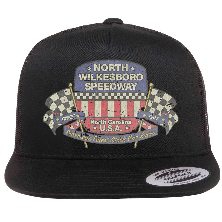 Vintage North Wilkesboro Speedway USA 1947 Car Racing Gift Flat Bill Trucker Hat