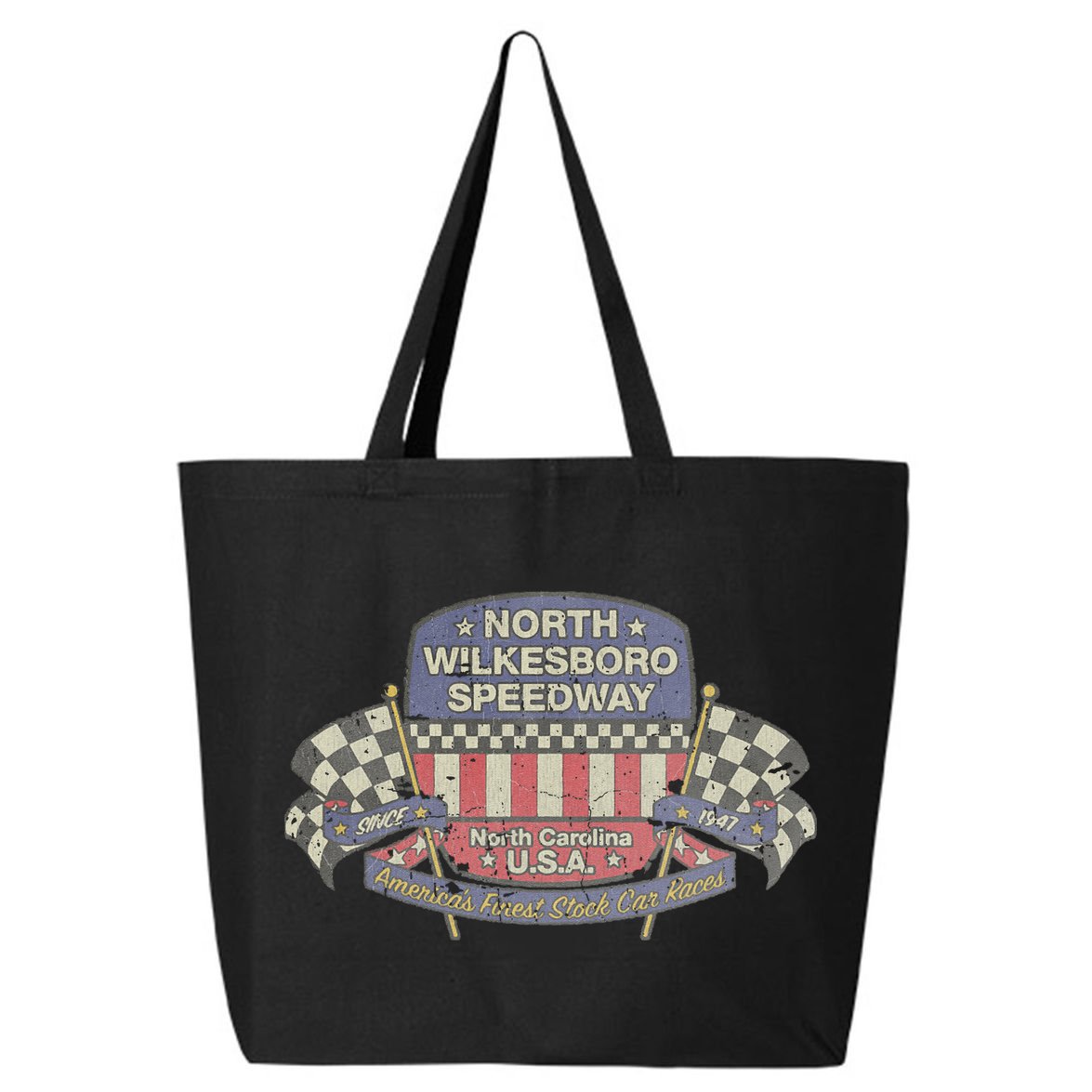Vintage North Wilkesboro Speedway USA 1947 Car Racing Gift 25L Jumbo Tote