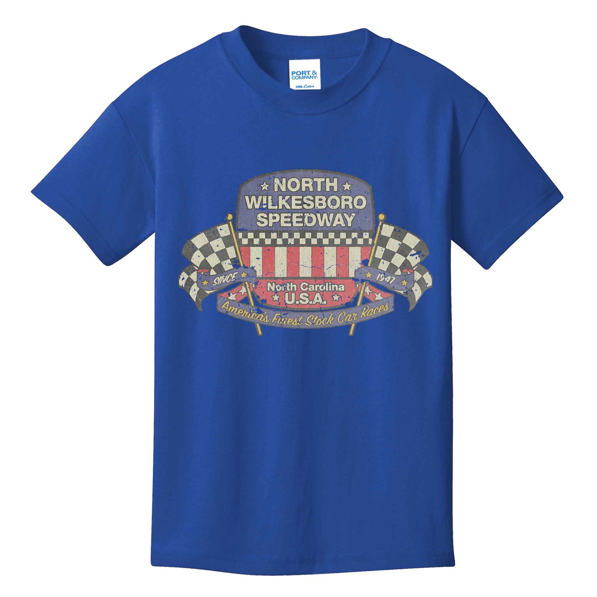 Vintage North Wilkesboro Speedway USA 1947 Car Racing Gift Kids T-Shirt
