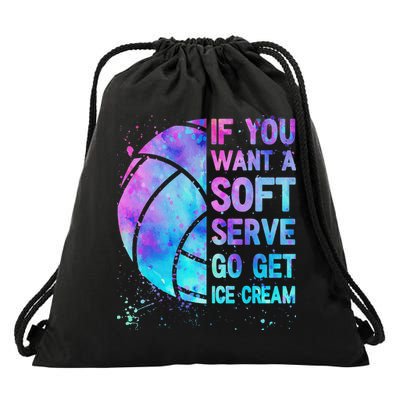 Volleyball N Women If You Want A Soft Serve Drawstring Bag