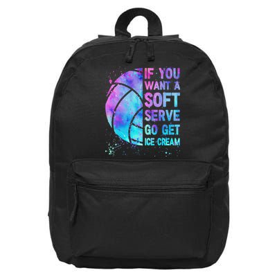 Volleyball N Women If You Want A Soft Serve 16 in Basic Backpack