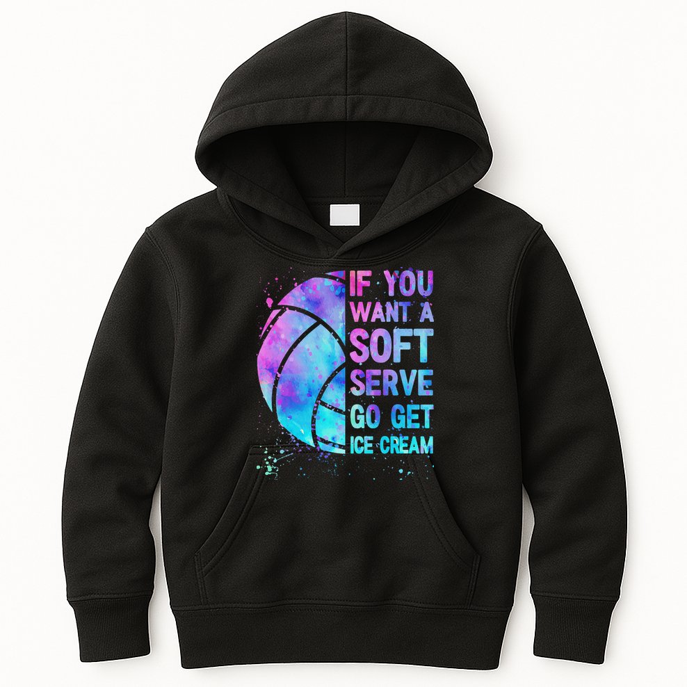 Volleyball N Women If You Want A Soft Serve Kids Hoodie