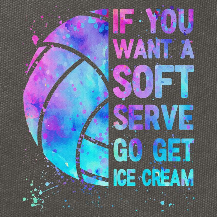 Volleyball N Women If You Want A Soft Serve Cotton Canvas Backpack
