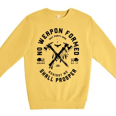 Vintage No Weapon Formed Against Me Shall Prosper Christian Premium Crewneck Sweatshirt