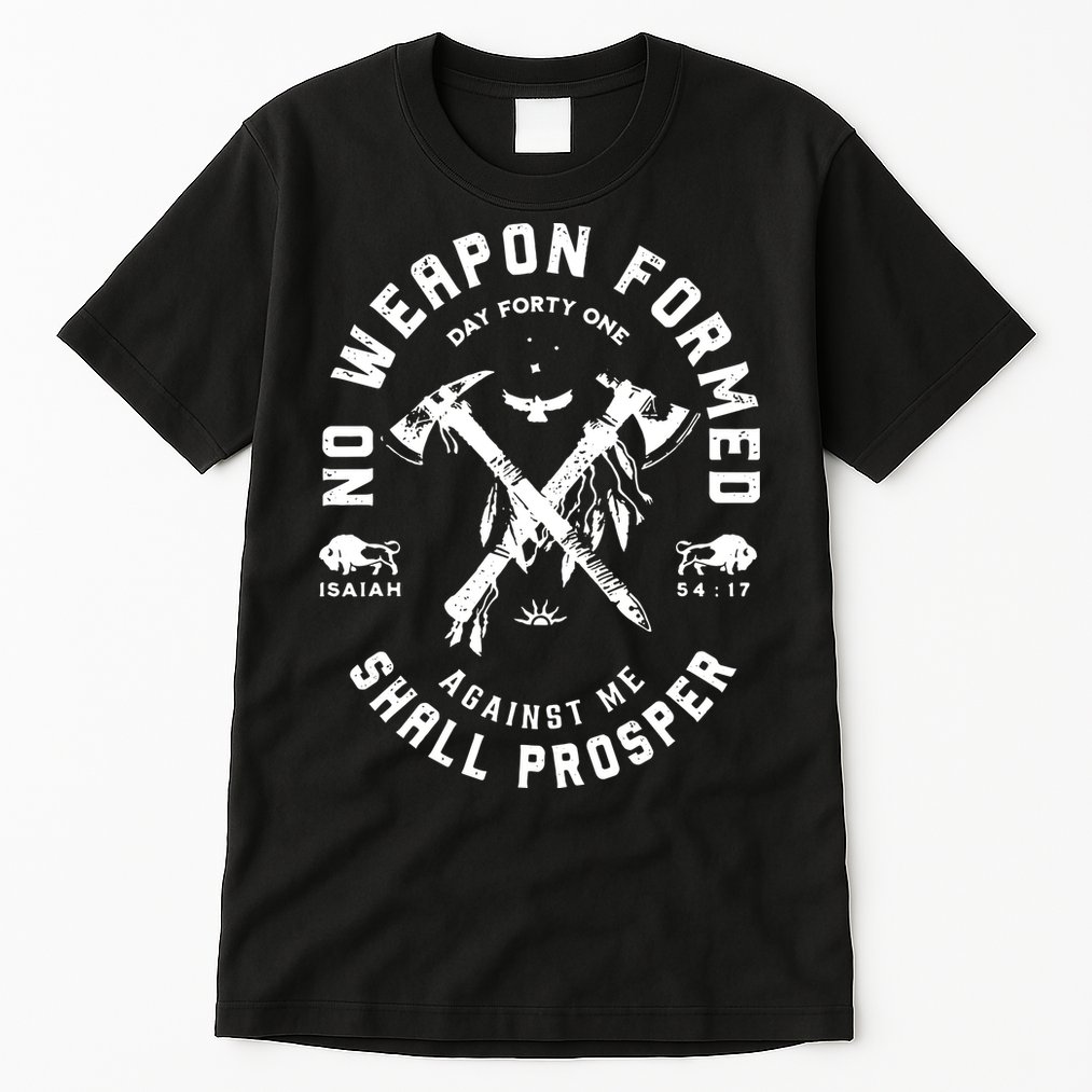 Vintage No Weapon Formed Against Me Shall Prosper Christian Tall T-Shirt