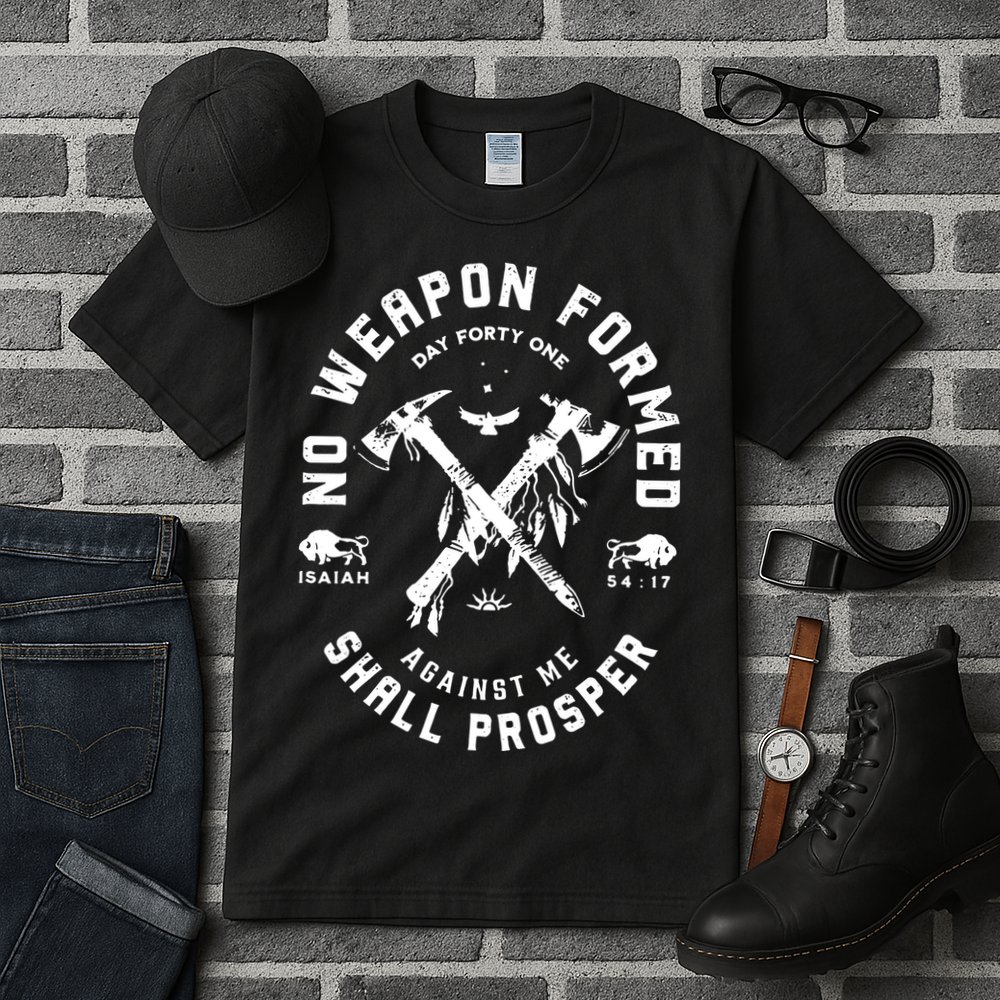 Vintage No Weapon Formed Against Me Shall Prosper Christian Tall T-Shirt
