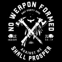 Vintage No Weapon Formed Against Me Shall Prosper Christian Backpack