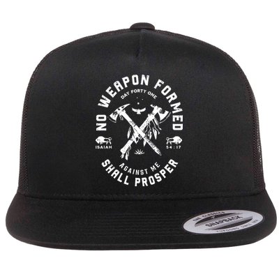 Vintage No Weapon Formed Against Me Shall Prosper Christian Flatbill Hat