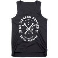 Vintage No Weapon Formed Against Me Shall Prosper Christian Tank Top