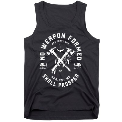 Vintage No Weapon Formed Against Me Shall Prosper Christian Tank Top