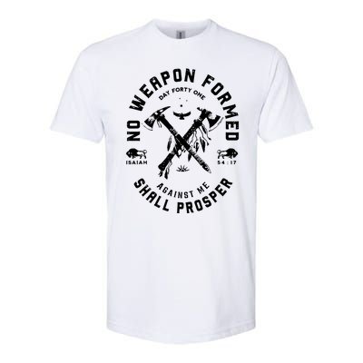 Vintage No Weapon Formed Against Me Shall Prosper Christian Softstyle CVC T-Shirt