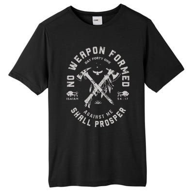 Vintage No Weapon Formed Against Me Shall Prosper Christian Tall Fusion ChromaSoft Performance T-Shirt