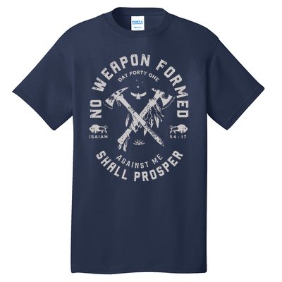 Vintage No Weapon Formed Against Me Shall Prosper Christian Tall T-Shirt