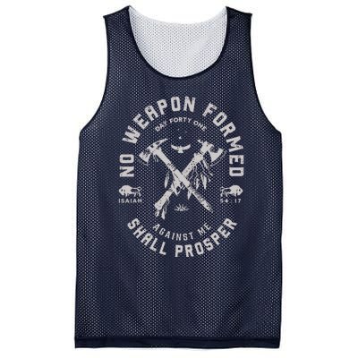 Vintage No Weapon Formed Against Me Shall Prosper Christian Mesh Reversible Basketball Jersey Tank