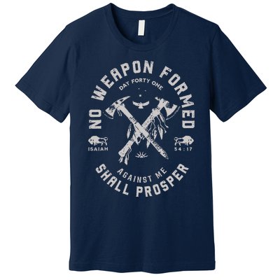 Vintage No Weapon Formed Against Me Shall Prosper Christian Premium T-Shirt