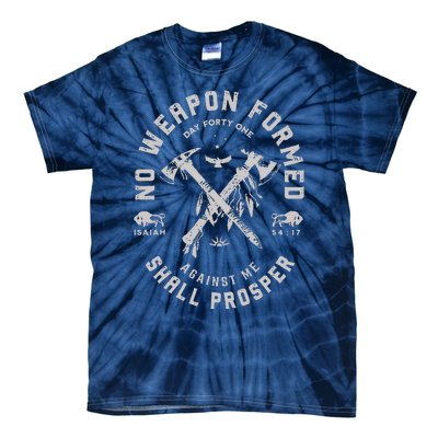 Vintage No Weapon Formed Against Me Shall Prosper Christian Tie-Dye T-Shirt