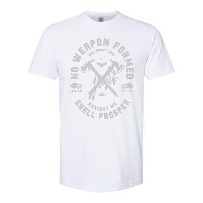 Vintage No Weapon Formed Against Me Shall Prosper Christian Softstyle CVC T-Shirt