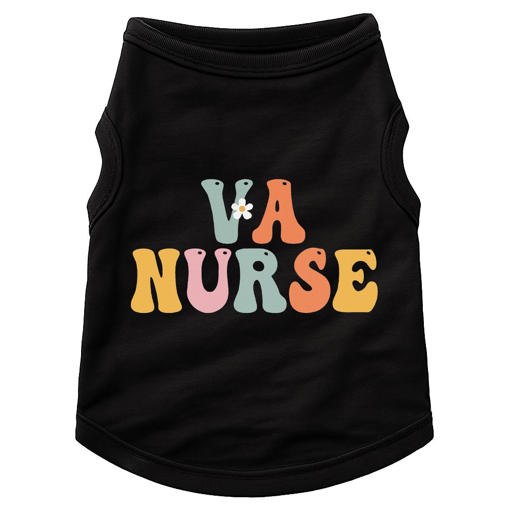 VA Nurse Week Groovy Appreciation Day For Work Doggie Tank