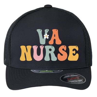 VA Nurse Week Groovy Appreciation Day For Work Flexfit Unipanel Trucker Cap