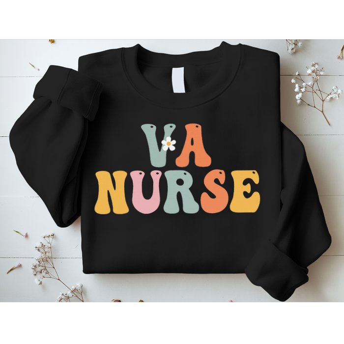 VA Nurse Week Groovy Appreciation Day For Work Sweatshirt