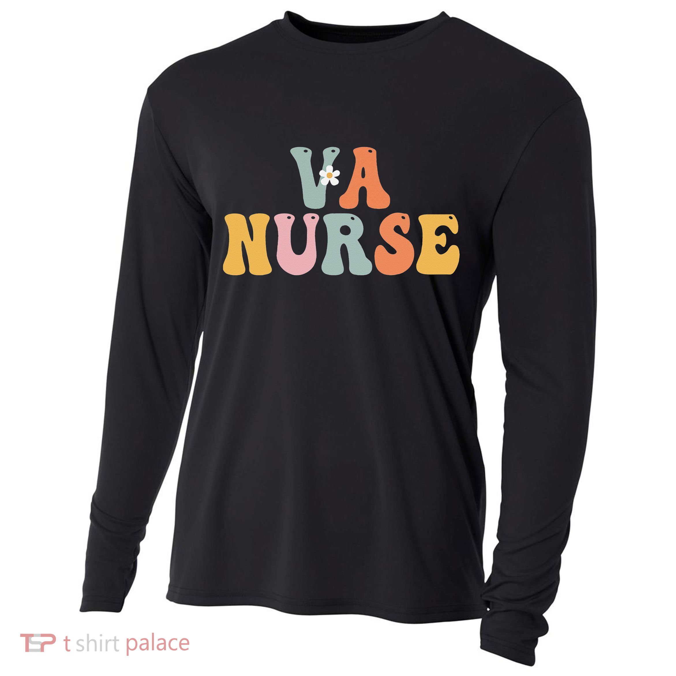 VA Nurse Week Groovy Appreciation Day For Work Cooling Performance Long Sleeve Crew
