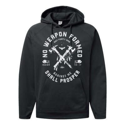 Vintage No Weapon Formed Against Me Shall Prosper Christian Performance Fleece Hoodie