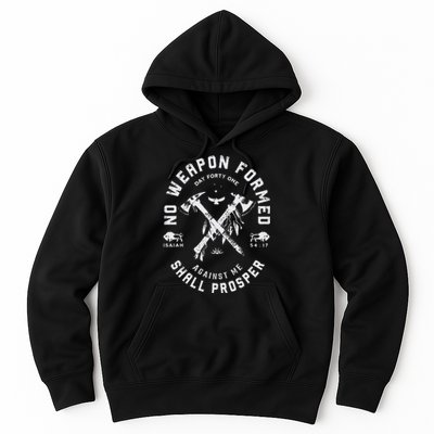 Vintage No Weapon Formed Against Me Shall Prosper Christian Hoodie