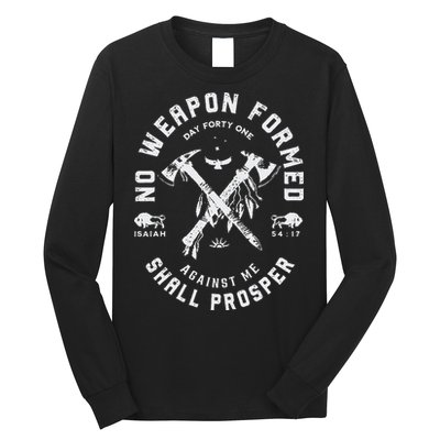 Vintage No Weapon Formed Against Me Shall Prosper Christian Long Sleeve Shirt