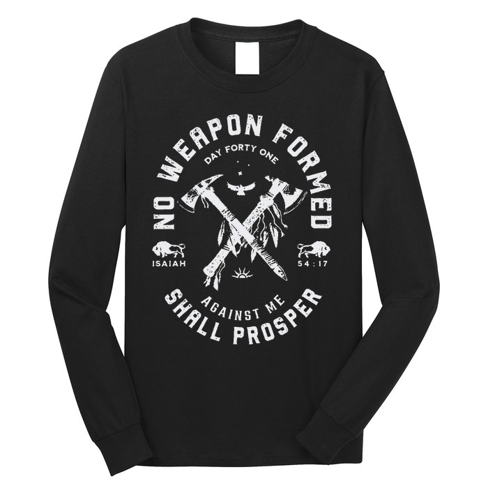 Vintage No Weapon Formed Against Me Shall Prosper Christian Long Sleeve Shirt