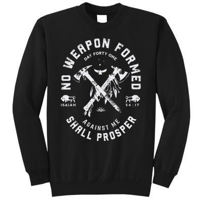 Vintage No Weapon Formed Against Me Shall Prosper Christian Sweatshirt