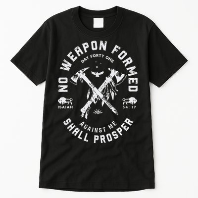 Vintage No Weapon Formed Against Me Shall Prosper Christian Tall T-Shirt