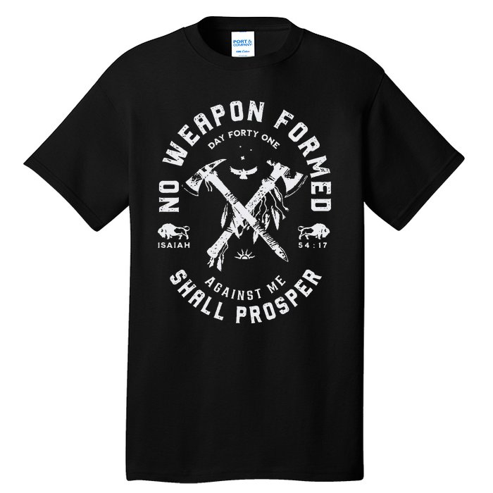 Vintage No Weapon Formed Against Me Shall Prosper Christian Tall T-Shirt