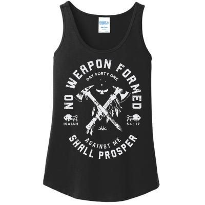 Vintage No Weapon Formed Against Me Shall Prosper Christian Ladies Essential Tank