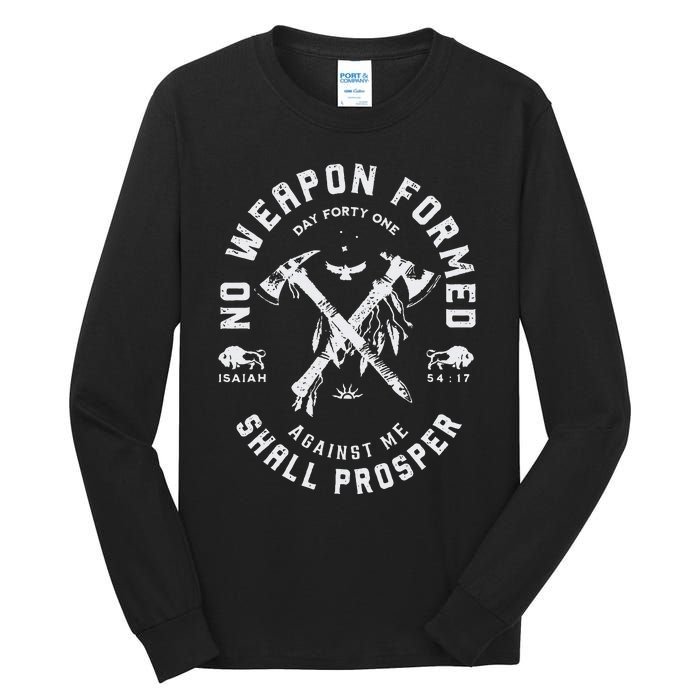 Vintage No Weapon Formed Against Me Shall Prosper Christian Tall Long Sleeve T-Shirt