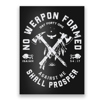 Vintage No Weapon Formed Against Me Shall Prosper Christian Poster