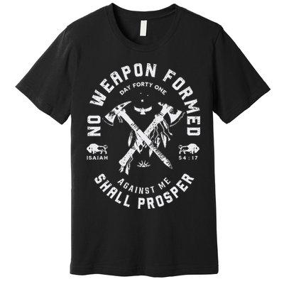 Vintage No Weapon Formed Against Me Shall Prosper Christian Premium T-Shirt