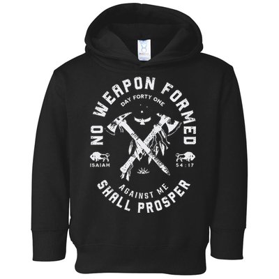 Vintage No Weapon Formed Against Me Shall Prosper Christian Toddler Hoodie