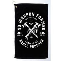 Vintage No Weapon Formed Against Me Shall Prosper Christian Golf Towel