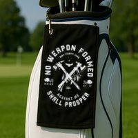 Vintage No Weapon Formed Against Me Shall Prosper Christian Golf Towel