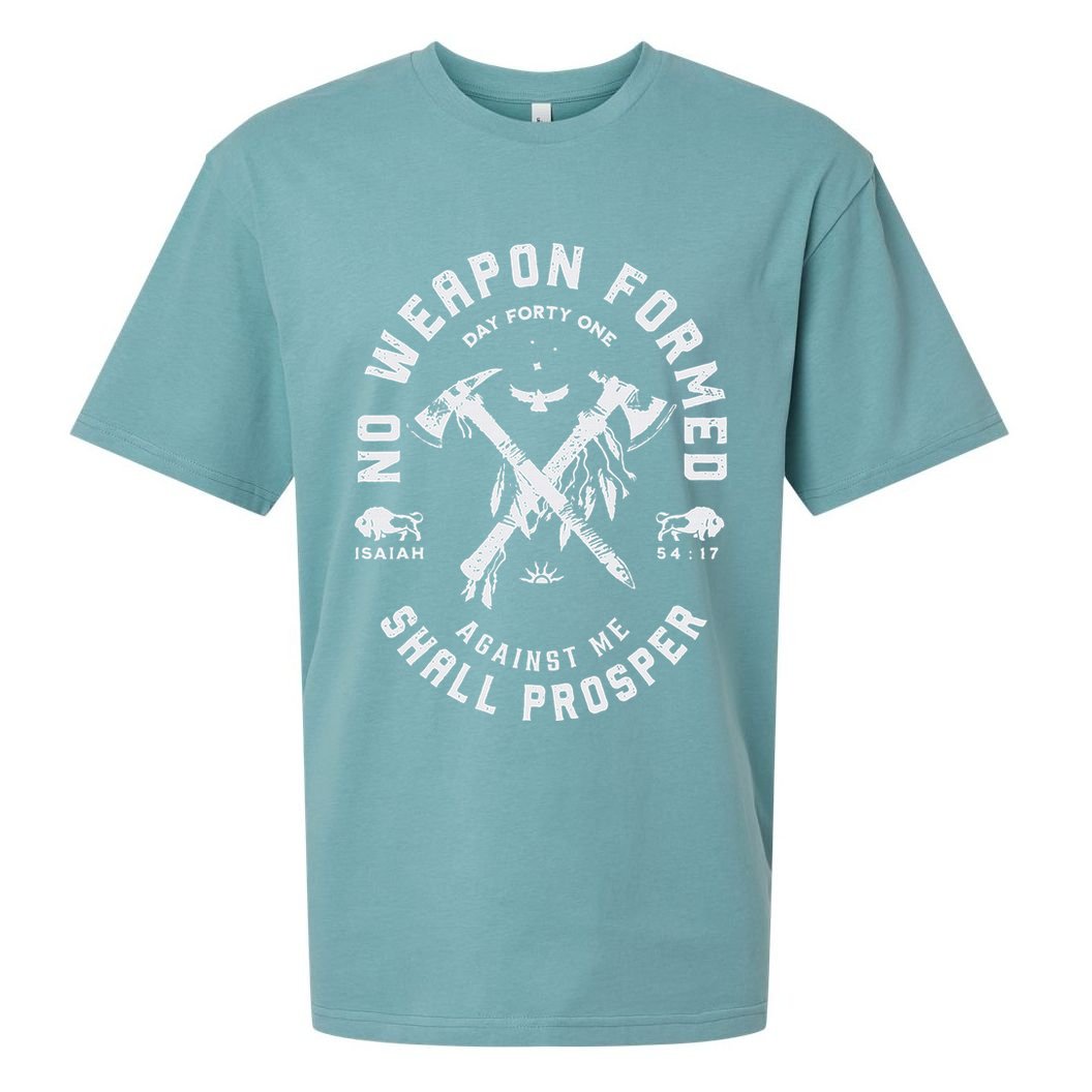 Vintage No Weapon Formed Against Me Shall Prosper Christian Sueded Cloud Jersey T-Shirt