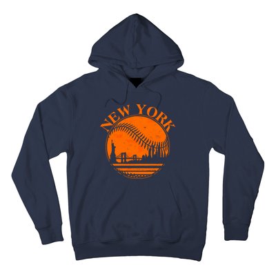 Vintage New York City Skyline Baseball Hoodie