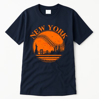Vintage New York City Skyline Baseball Tall T-Shirt