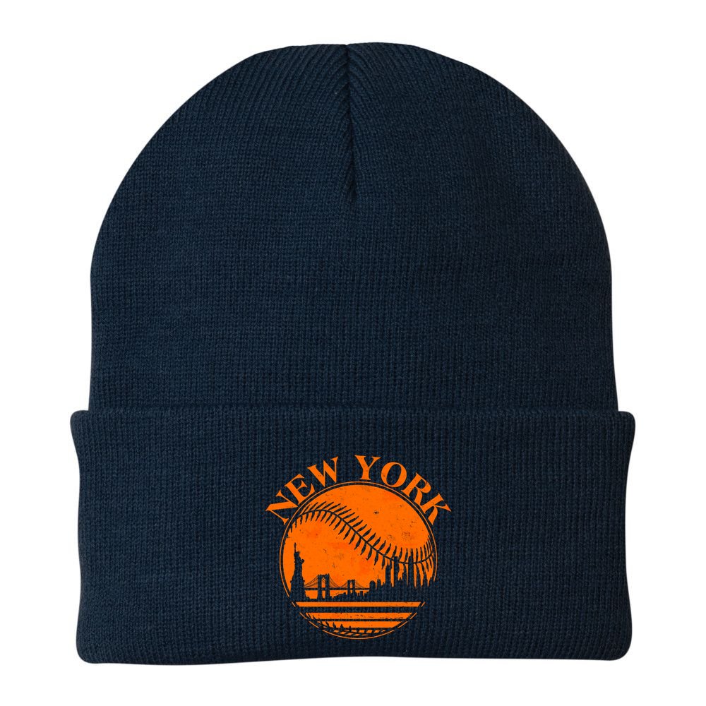 Vintage New York City Skyline Baseball Beanie