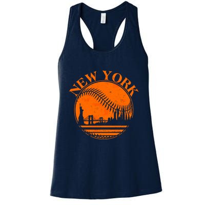 Vintage New York City Skyline Baseball Womens Tank Top