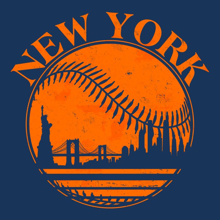 Vintage New York City Skyline Baseball Baby Bodysuit