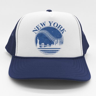 Vintage New York City Skyline Baseball Trucker Hat