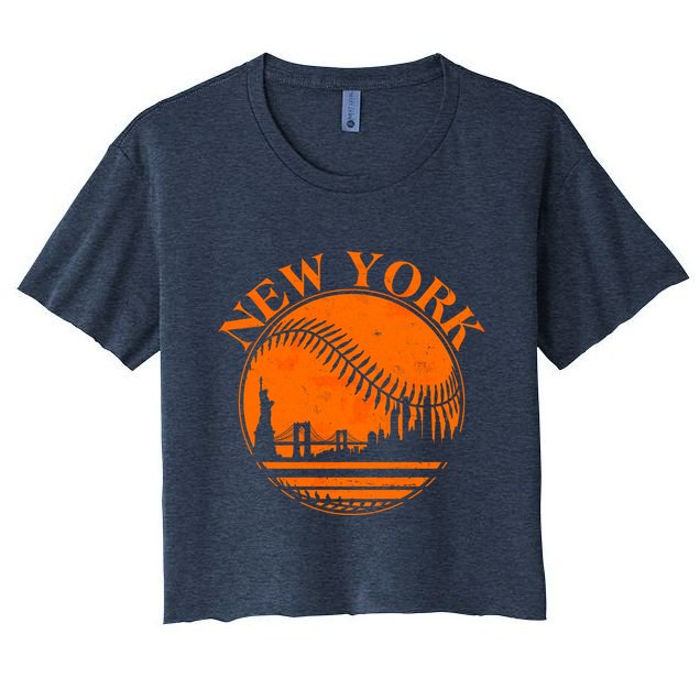 Vintage New York City Skyline Baseball Crop Top