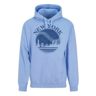 Vintage New York City Skyline Baseball Unisex Surf Hoodie