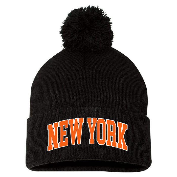 Vintage New York Pom Pom 12in Knit Beanie