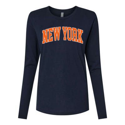 Vintage New York Womens Cotton Relaxed Long Sleeve T-Shirt